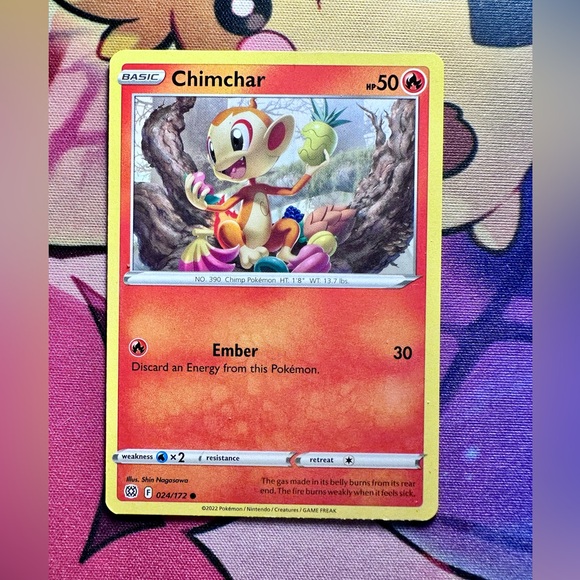 chimchar (024/172) - common — pokémon: brilliant stars - Picture 1 of 2
